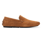 Brioni Tan Suede Driver Loafers