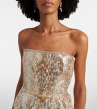 Elie Saab Sequined bustier gown