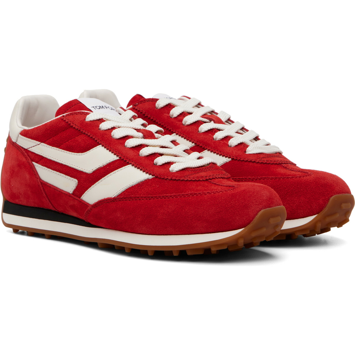 TOM FORD Red Suede Mick Sneakers
