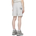 C2H4 Grey My Own Private Planet Patched Ruin Sweat Shorts