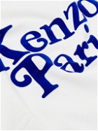 KENZO - VERDY Logo-Flocked Cotton-Jersey Sweatshirt - White