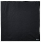 TOM FORD - Contrast-Tipped Silk-Twill Pocket Square - Blue