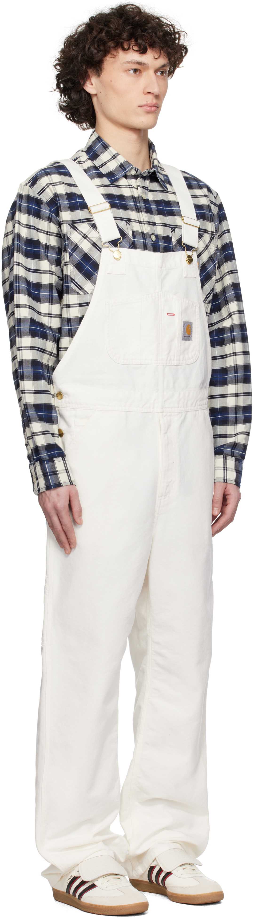 Carhartt Work In Progress White Bib Overalls Carhartt WIP