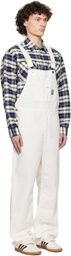 Carhartt Work In Progress White Bib Overalls