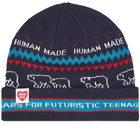 Human Made Men's Jacquard Beanie in Navy