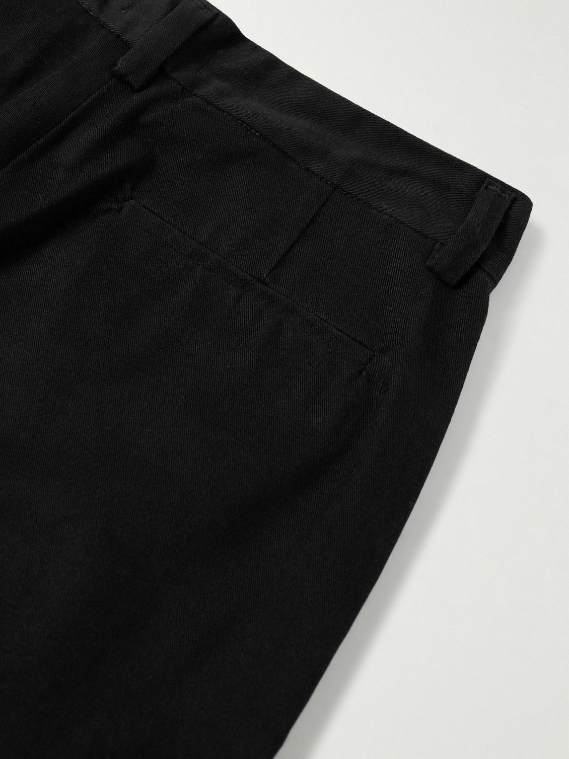 AGOLDE - Slater Straight-Leg Pleated Cotton-Twill Trousers - Black