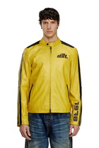 Diesel Biker jacket in perforated leather - Leather jackets - Unisex - Yellow