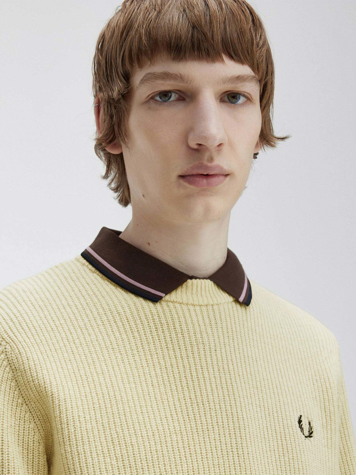 Fred Perry Sweater Beige Mens Fred Perry