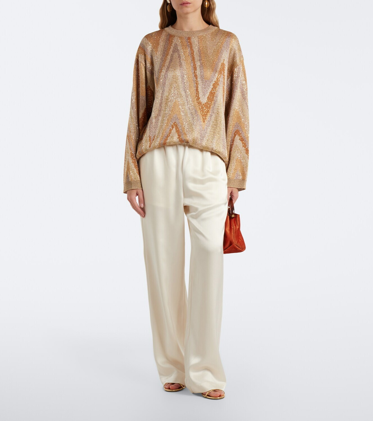 Missoni Zigzag sequined lamé sweater