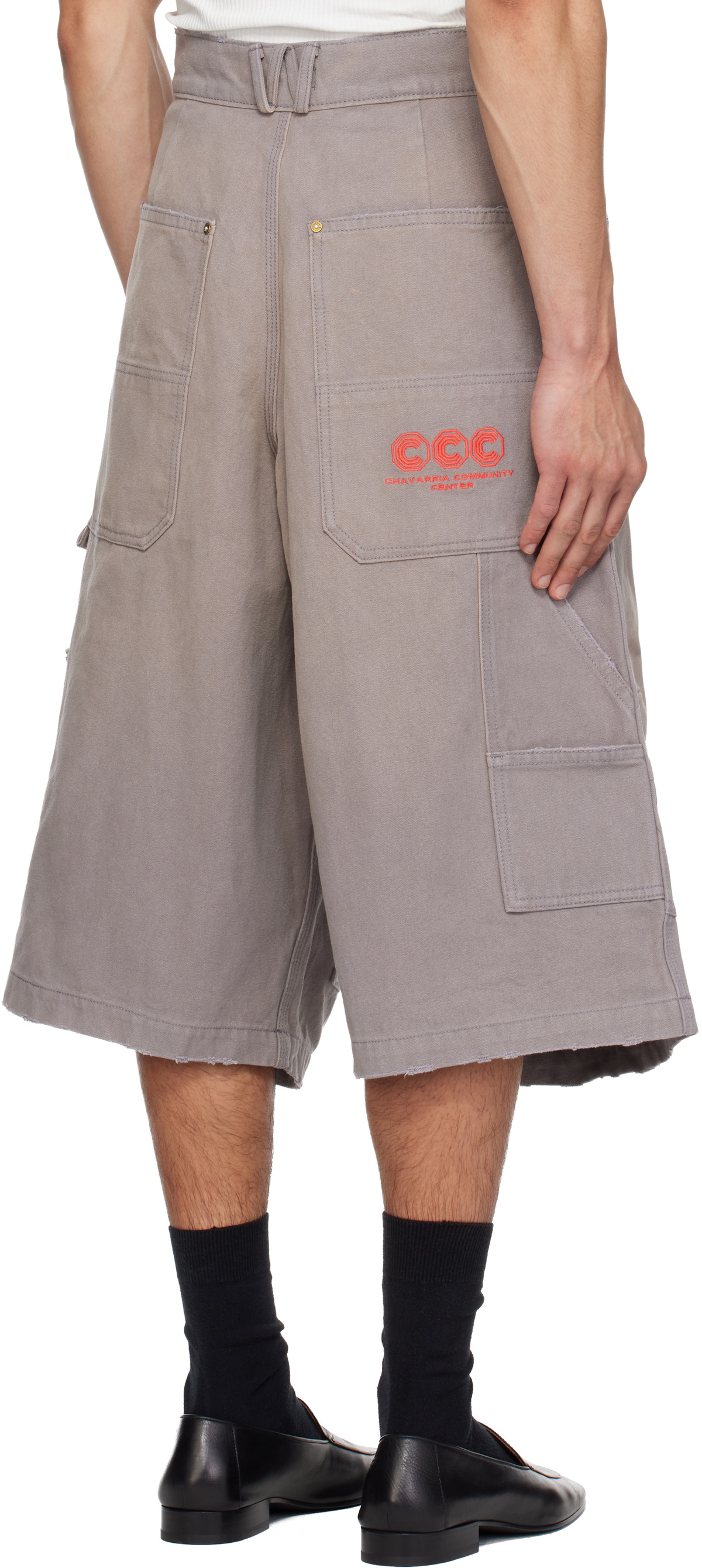 WILLY CHAVARRIA Gray Stockton Dbl Knee Shorts