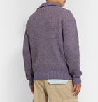 Loewe - Eye/LOEWE/Nature Logo-Appliquéd Mélange Cotton-Blend Rollneck Sweater - Purple