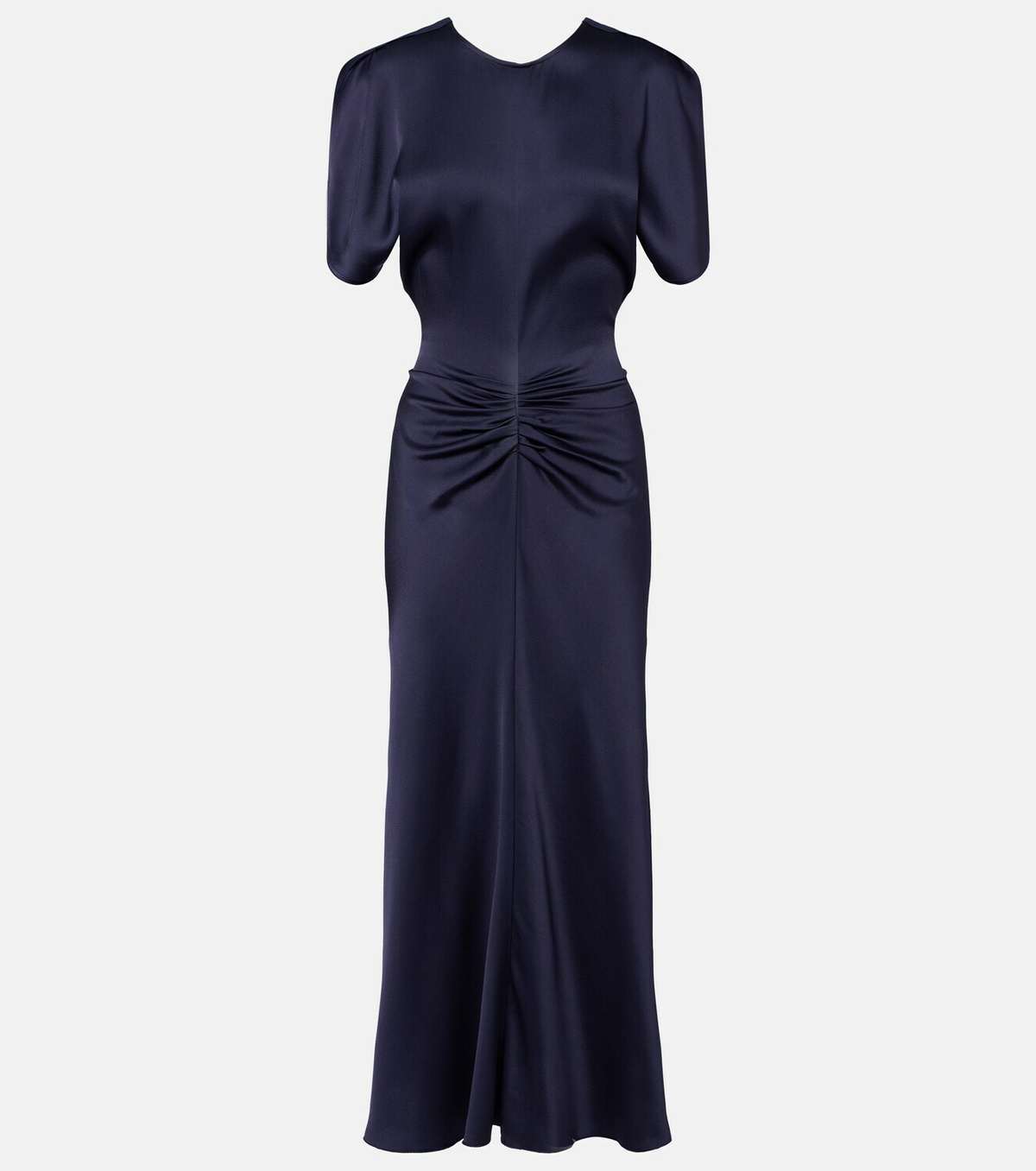 Victoria Beckham Bela gathered satin midi dress