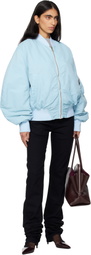 The Attico Blue Anja Bomber Jacket