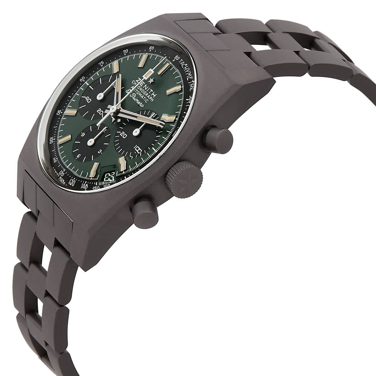 Zenith Chronomaster Revival Safari Chronograph Automatic Green Dial Mens Watch 97.T384.400/57.M384