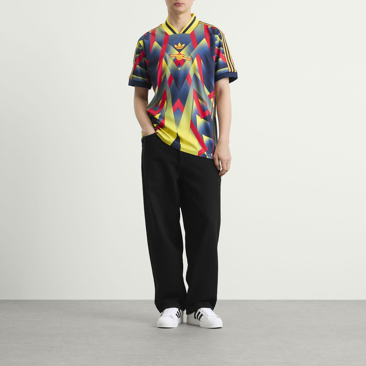 Adidas Arsenal FC. Lifestyler Jersey Top in Yellow/Pure Ruby/Night Indigo
