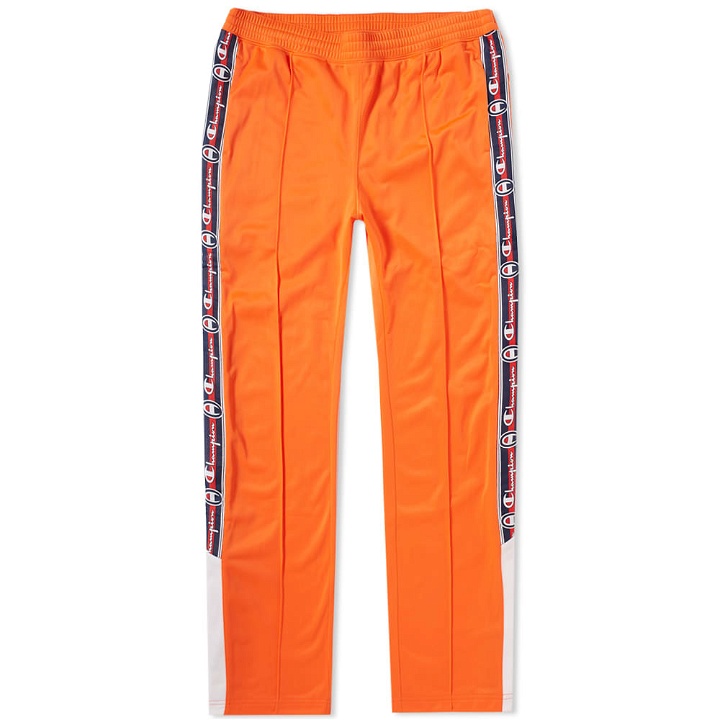 Photo: Champion Reverse Weave Popper Taped Track Pant Orange