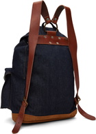 RRL Navy Rucksack Denim Backpack