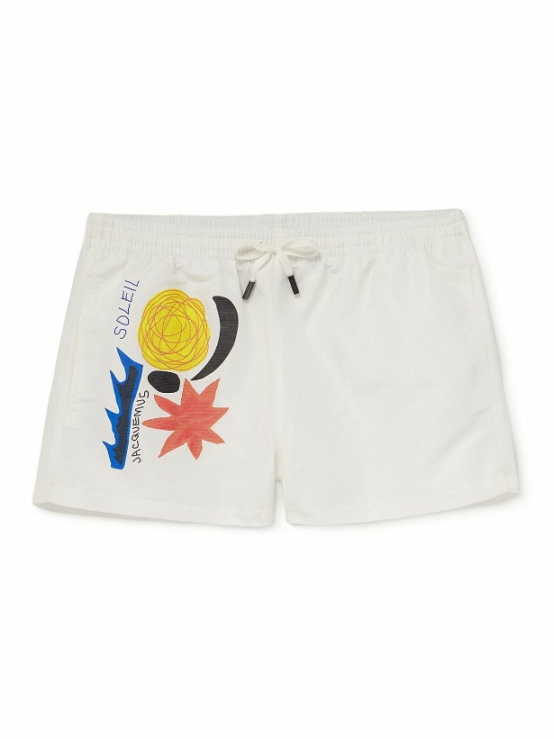 Photo: Jacquemus - Soleil Straight-Leg Short-Length Printed Ripstop Swim Shorts - White