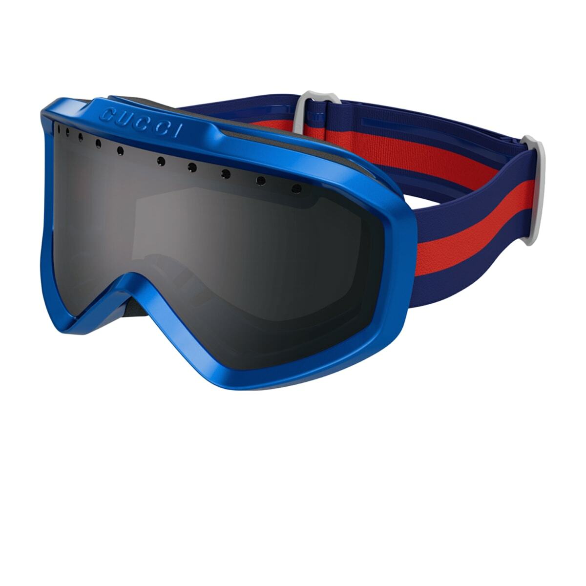 Gucci Eyewear Gucci Gg1210s Linea Lettering 006 Blue Silver Sunglasses