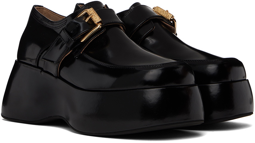 Moschino Black Platform Loafers