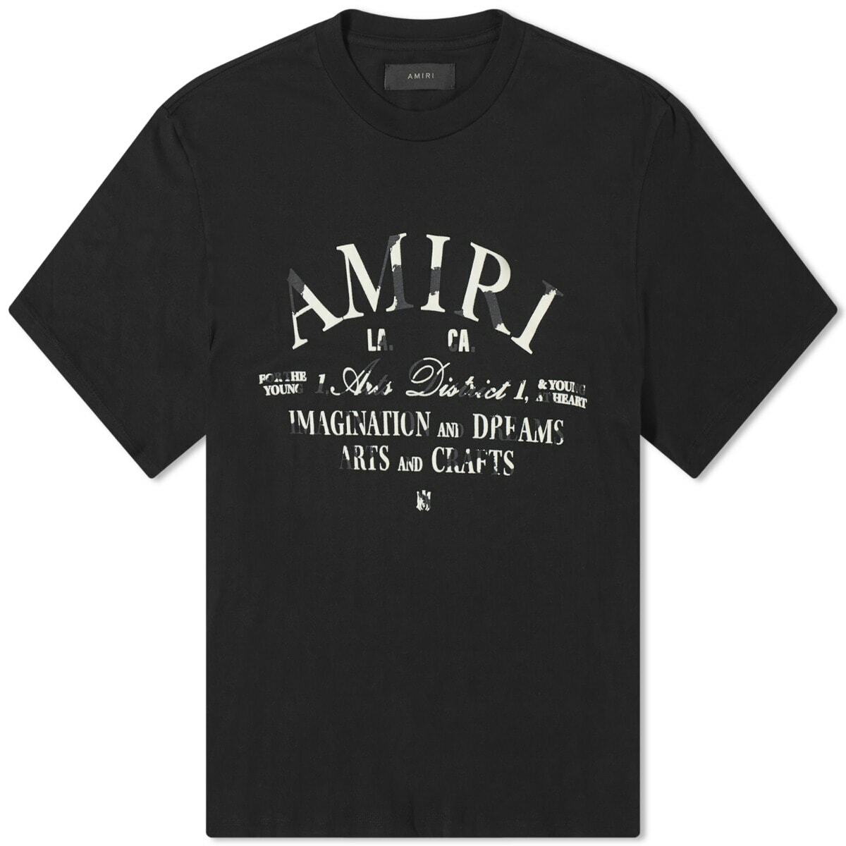 AMIRI Men's Distressed Arts District T-Shirt in Black Amiri