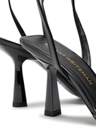 Stuart Weitzman Val 85 Patent Leather Sandals Black