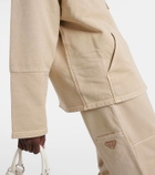 Prada Oversized cotton zip-up hoodie