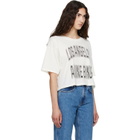 ANINE BING White Johnny Cropped T-shirt