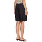 Sandy Liang Black Pepita Shorts