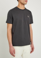 PS Paul Smith Appliquéd Cotton T-shirt Dark Grey
