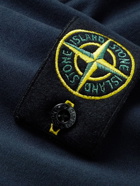 Stone Island - Logo-Appliquéd Cotton-Blend Jersey Hoodie - Blue