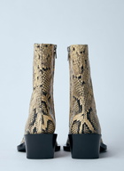 Jil Sander Snakeskin Embossed Leather Boots