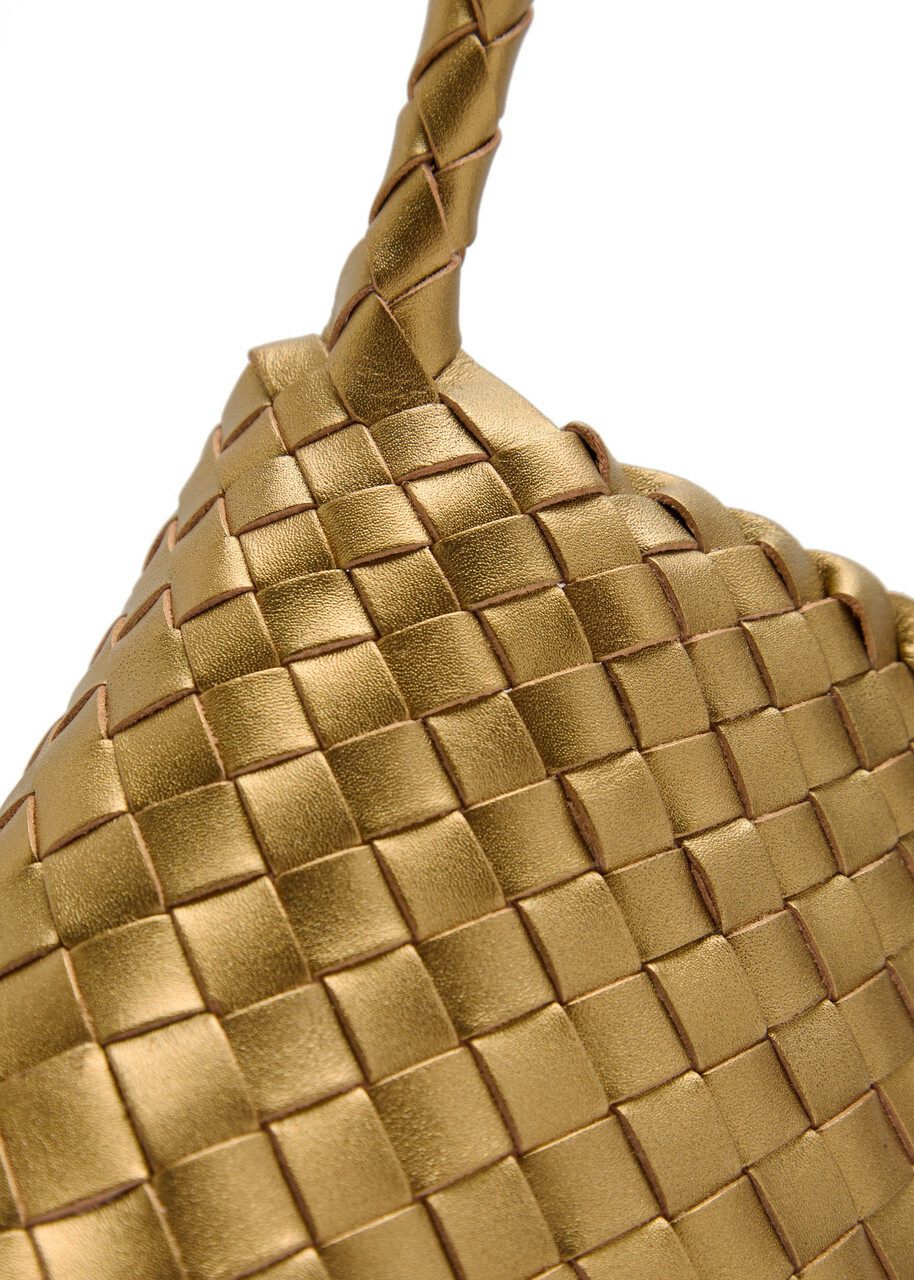 Dragon Diffusion Rosanna Woven Leather Shoulder bag - Gold - One Size