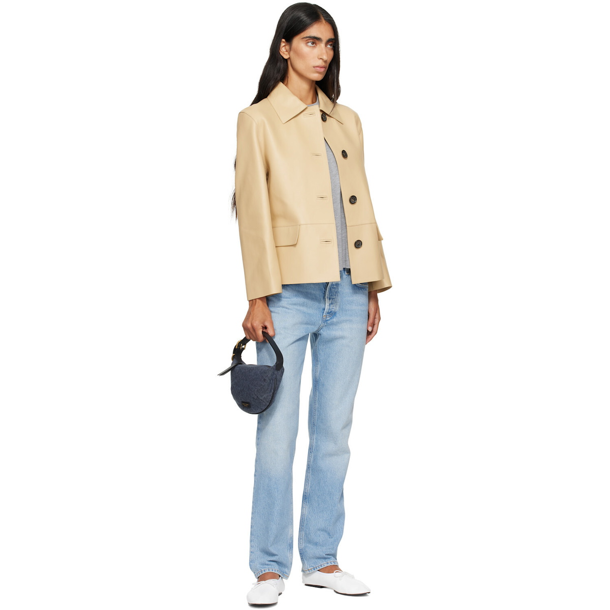 rag & bone Navy Mercer Small Canvas Bag