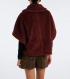 Max Mara Alpaca, wool, and silk teddy cape