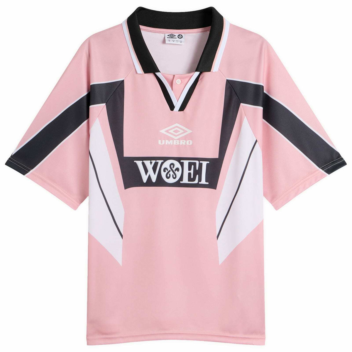 Umbro Men's x WOEI Away Jersey Top in Pink/Black