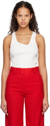 Bianca Saunders White Asymmetric Tank Top