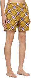 Burberry Yellow Check Swim Shorts