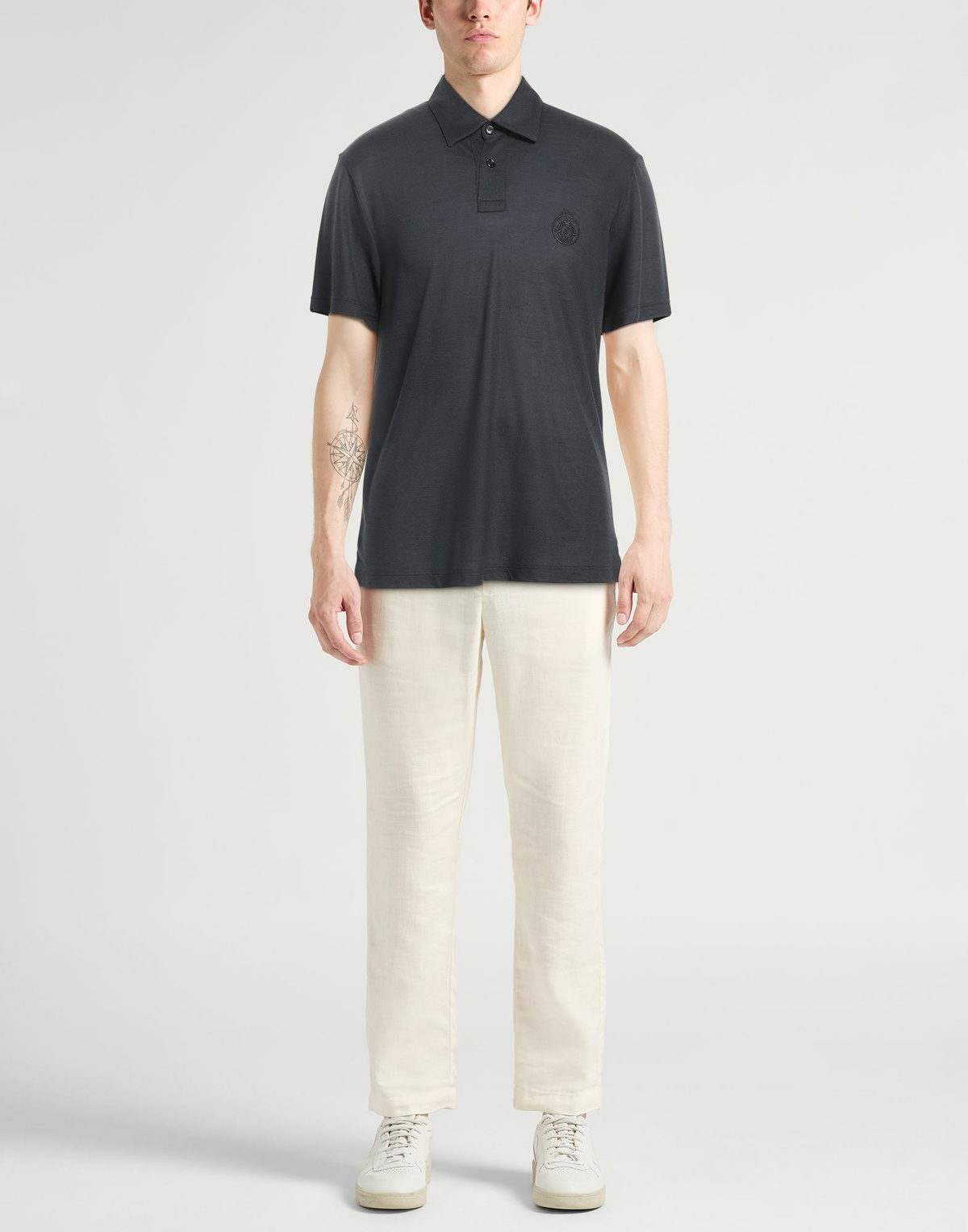 Brioni Mens Polo shirt Midnight in Blue