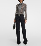Versace - Cargo high-rise straight jeans