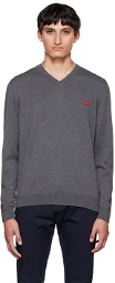 Hugo Gray V-Neck Sweater