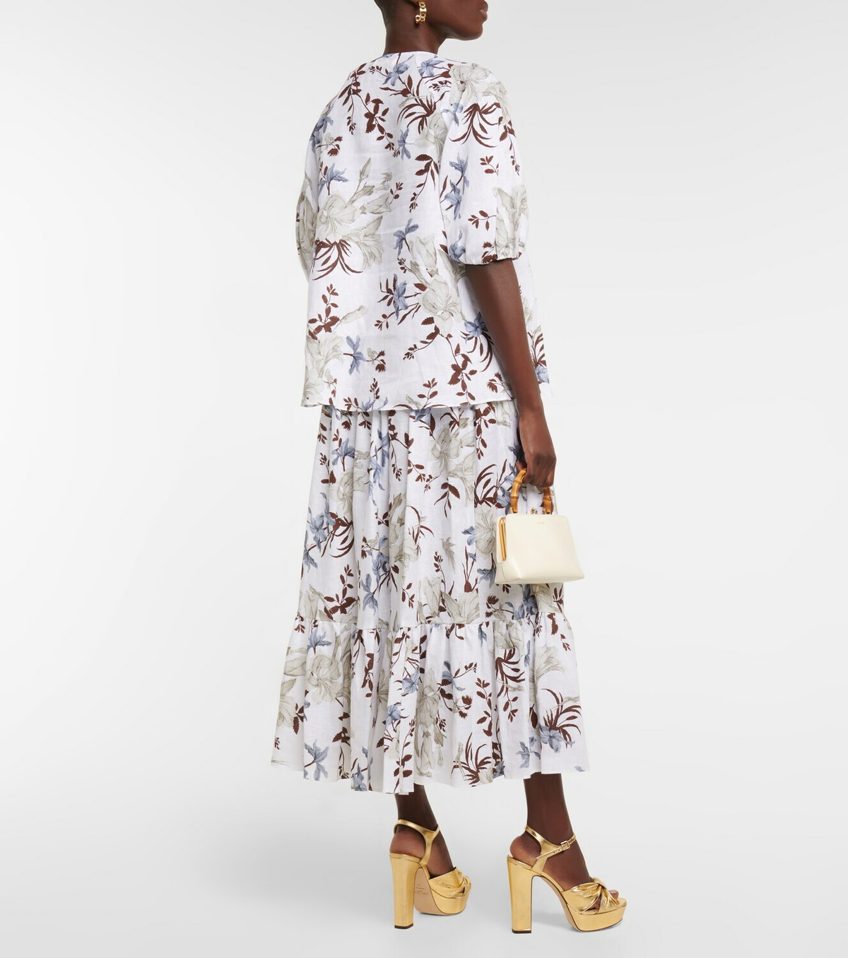 Erdem - Eleni printed linen blouse