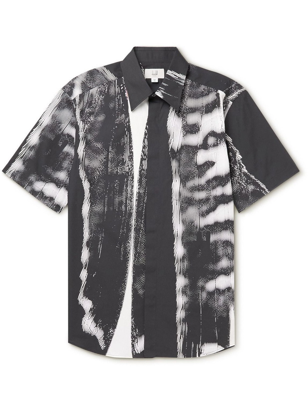 Photo: Dunhill - Printed Cotton-Poplin Shirt - Black