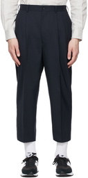 Comme des Garçons Homme Navy Tropical Wool Trousers