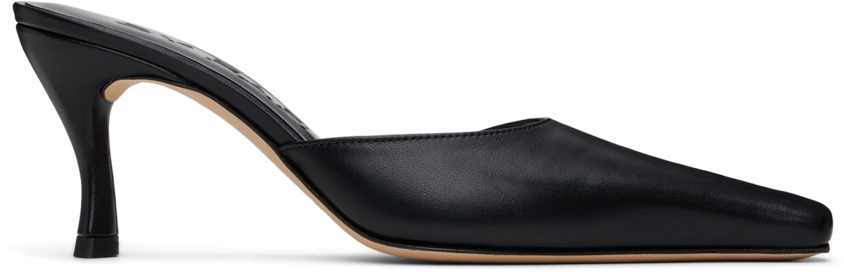 BY FAR Black Selene Mules