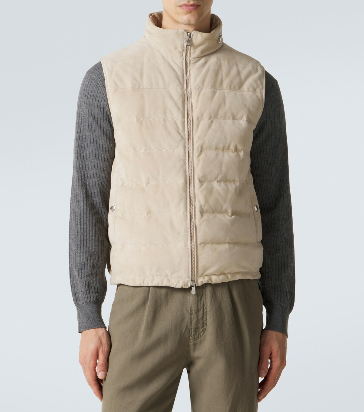 Brunello Cucinelli Suede down vest