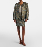Jacques Wei Floral sequined pencil skirt