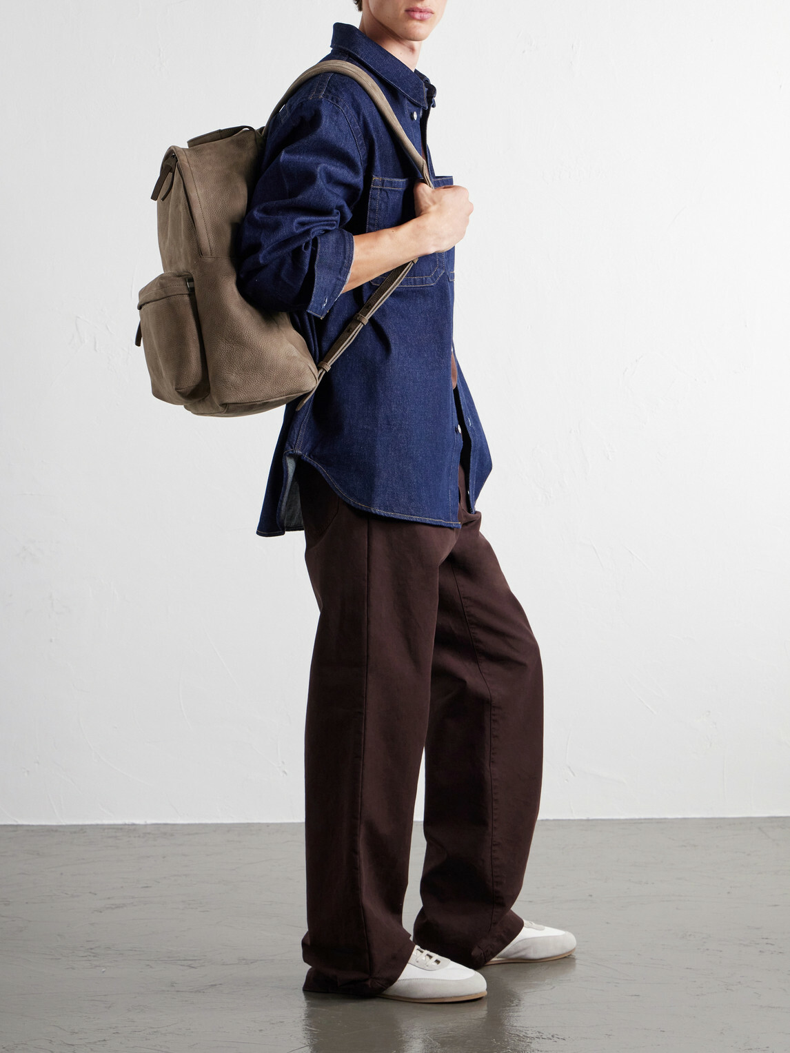 Officine Creative - Nubuck Backpack - Brown