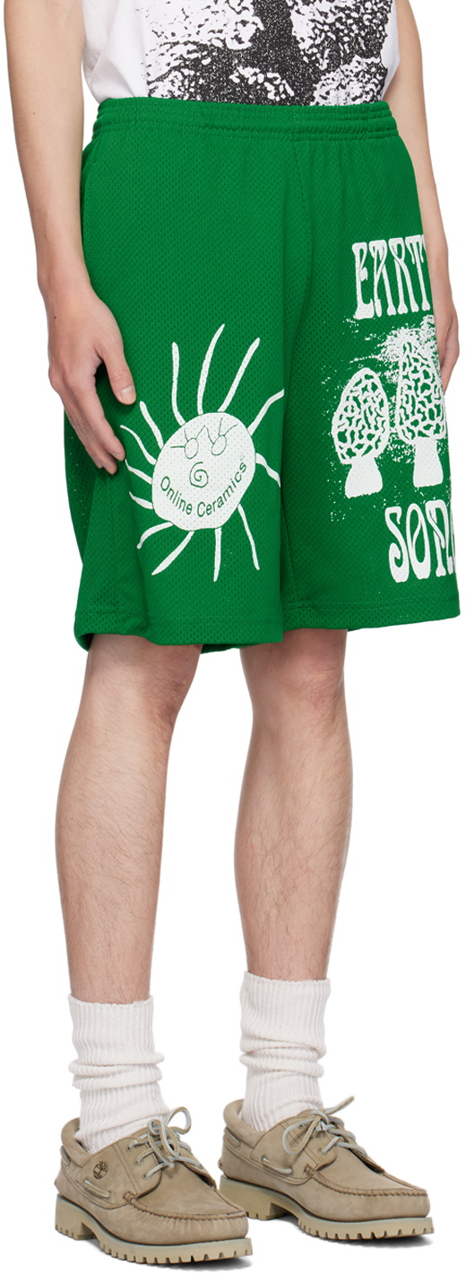 Online Ceramics Green 'Earth Song' Shorts