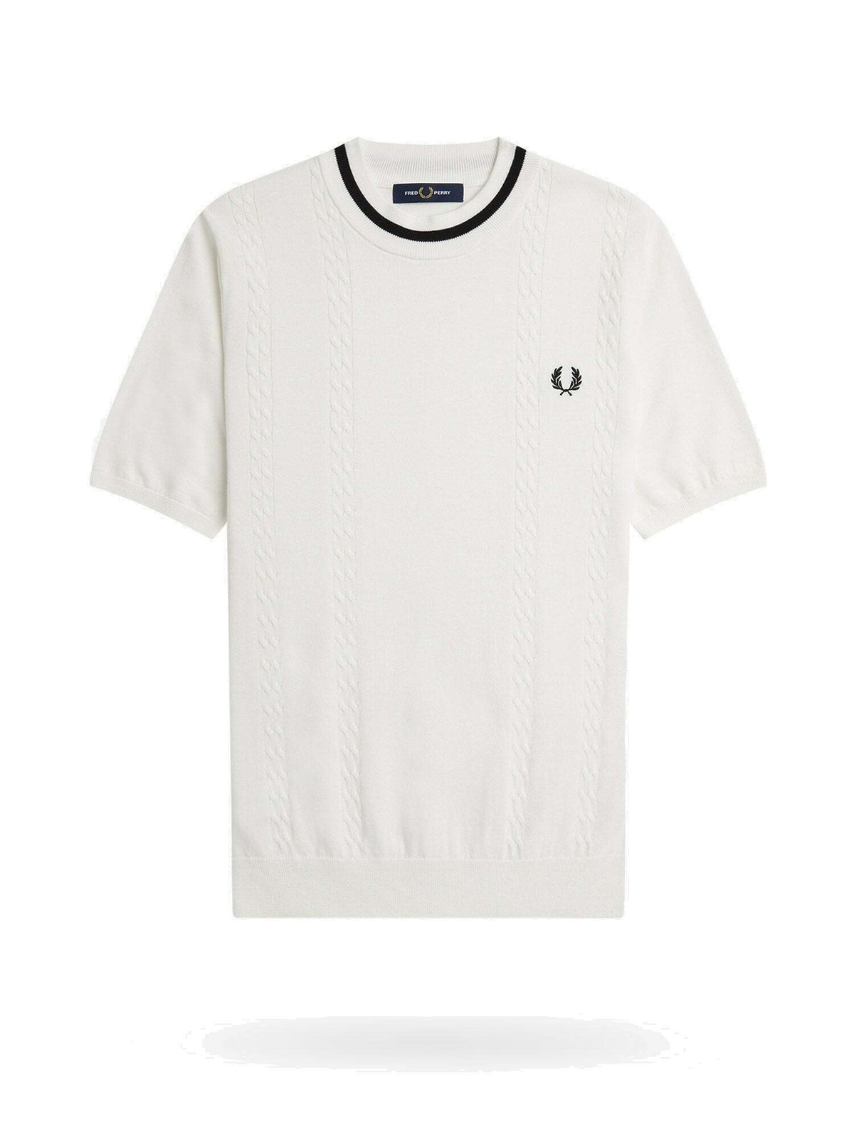 Fred Perry Printed Revere Collar Shirt in Black